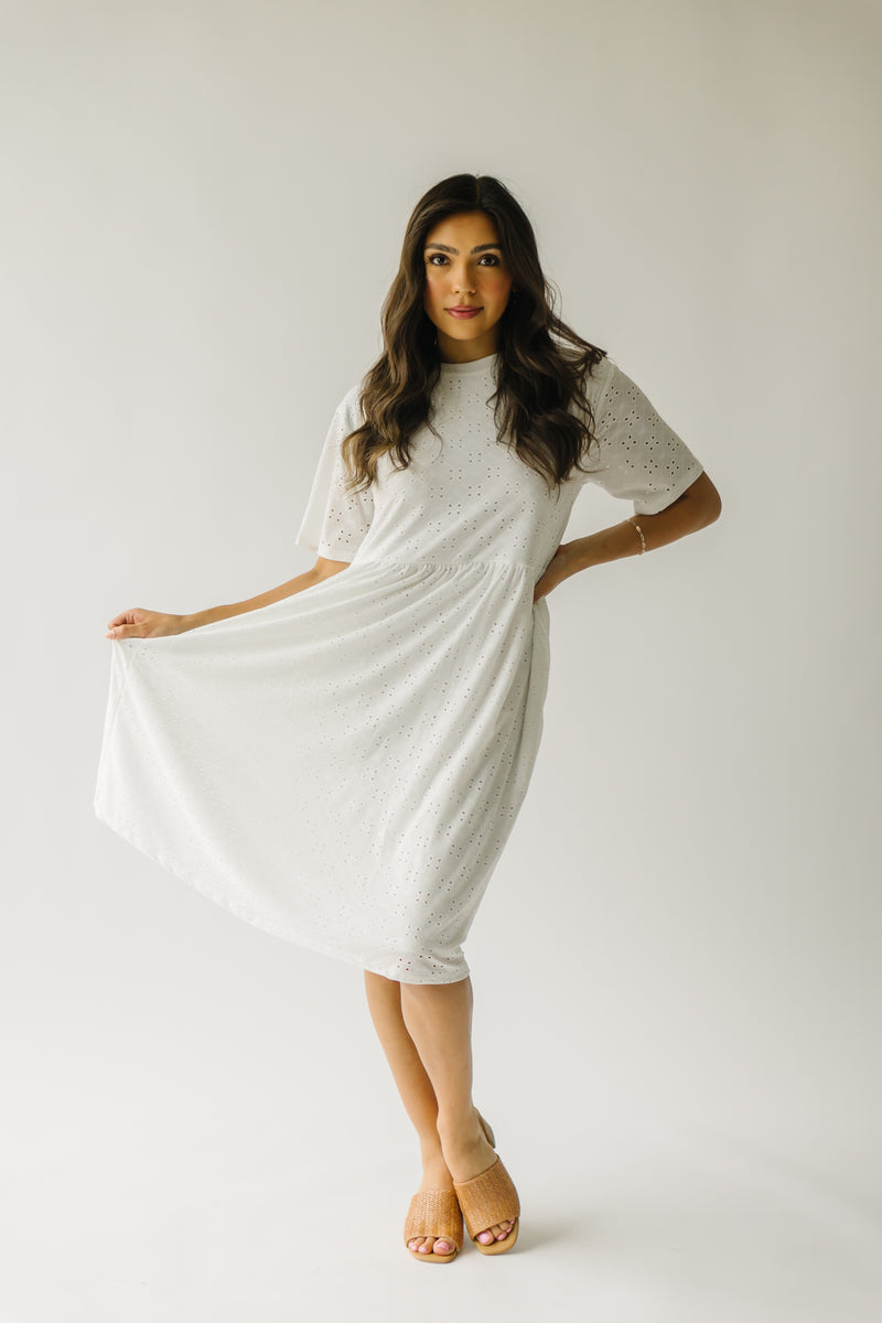 modest white dress